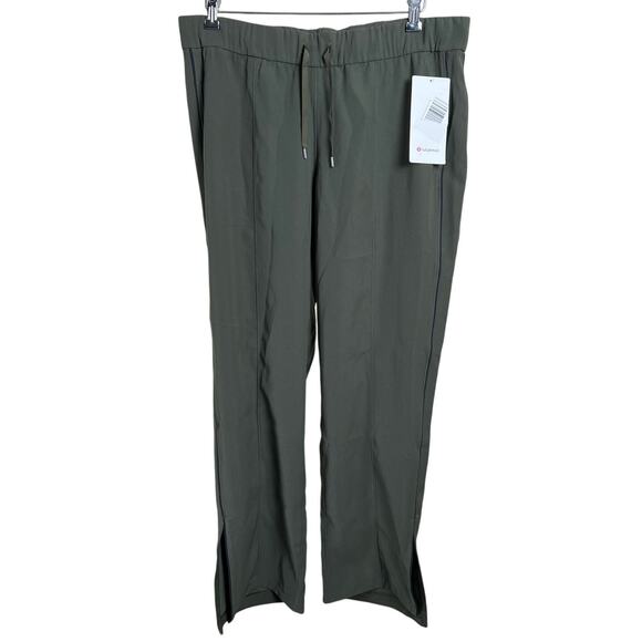Lululelomen Size 12 NWT Straight Leg Sweats Green Women - Picture 1 of 6